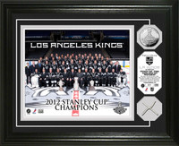 LA Kings Stanley Cup Champs Game Used Net Silver Coin Photomint