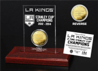 LA Kings 2-time Stanley Cup Champions Gold Coin Etched Acrylic