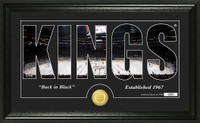 Los Angeles Kings Silhouette Bronze Coin Panoramic Photo Mint