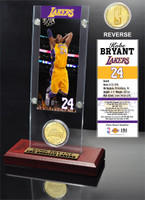 Kobe Bryant Los Angeles Lakers Ticket and Bronze Coin Desktop Acrylic