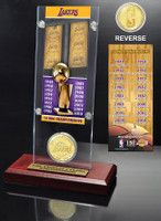 Los Angeles Lakers 16-time NBA Champions Ticket & Bronze Coin Acrylic Desk Top