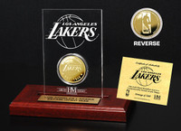 Los Angeles Lakers 24KT Gold Coin Etched Acrylic