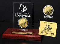 Louisville Cardinals 24KT Gold Coin Etched Acrylic