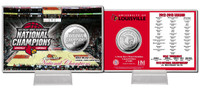University of Louisville 2013 NCAA Basketball National Champions Silver Coin Card