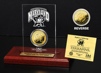 Maryland Terrapins 24KT Gold Coin Etched Acrylic