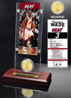 Dwayne Wade Ticket & Bronze Coin Acrylic Desk Top