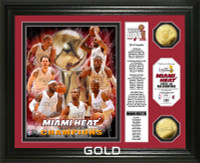 2013 NBA Champions Banner Gold Coin Photo Mint