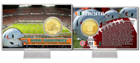 University of Miami 5-Time National Champions Bronze Coin Card
