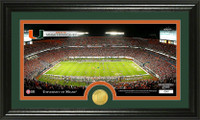University of Miami Stadium Bronze Coin Panoramic Photo Mint