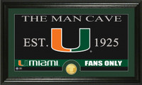 University of Miami Man Cave Bronze Coin Panoramic Photo Mint