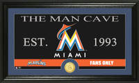 Miami Marlins The Man Cave Bronze Coin Panoramic Photo Mint