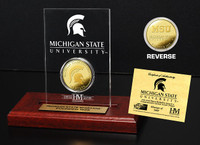 Michigan State University 24KT Gold Coin Etched Acrylic
