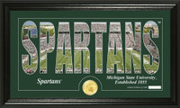 Michigan State University Silhouette Bronze Coin Panoramic Photo Mint