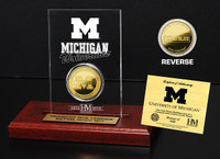 University of Michigan 24KT Gold Coin Etched Acrylic