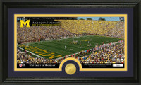 University Of Michigan Stadium Bronze Coin Panoramic Photo Mint