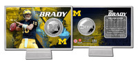 Tom Brady Michigan Silver Coin Card