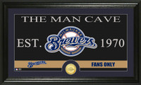 Milwaukee Brewers The Man Cave Bronze Coin Panoramic Photo Mint
