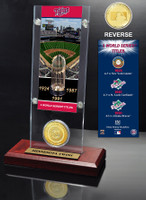 Minnesota Twins World Series Ticket & Bronze Coin Acrylic Desktop