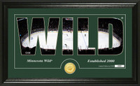 Minnesota Wild Silhouette Bronze Coin Panoramic Photo Mint