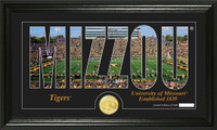 University of Missouri Silhouette Bronze Coin Panoramic Photo Mint