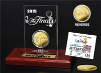 2015 NBA Finals Etched Display Dueling Gold Mint Coin (Warriors vs Cavaliers)