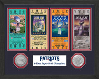 New England Patriots 4-time Super Bowl Champions Ticket Collection