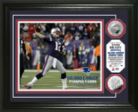 Tom Brady 50,000 Yards Silver Coin Photo Mint