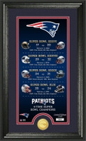   New England Patriots 4 Time Super Bowl Champions Legacy Bronze Coin Supreme Photo Mint