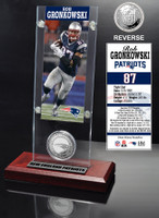 Rob Gronkowski Ticket & Minted Coin Acrylic Desk Top