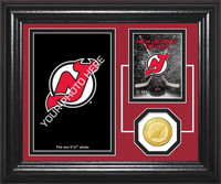New Jersey Devils Fan Memories Bronze Coin Desktop Photo Mint