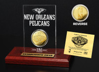 New Orleans Pelicans Gold Coin Etched Acrylic