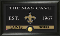 New Orleans Saints The Man Cave Bronze Coin Panoramic Photo Mint
