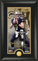 Drew Brees Supreme Bronze Coin Panoramic Photo Mint
