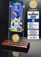 Eli Manning Ticket & Bronze Coin Acrylic Desk Top