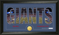 New York Giants Silhouette Bronze Coin Panoramic Photo Mint