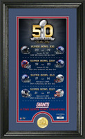 *New York Giants Super Bowl 50th Anniversary Bronze Coin Supreme Photo Mint