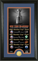 New York Islanders Legacy Supreme Bronze Coin Panoramic Photo Mint