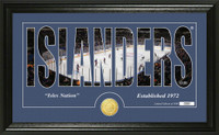 New York Islanders Silhouette Bronze Coin Panoramic Photo Mint