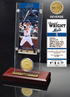 David Wright Ticket & Bronze Coin Acrylic Desk Top