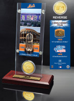 New York Mets World Series Ticket & Bronze Coin Acrylic Desk Top