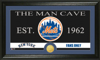 New York Mets The Man Cave Bronze Coin Panoramic Photo Mint