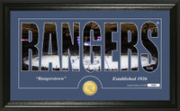 New York Rangers Silhouette Bronze Coin Panoramic Photo Mint