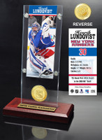 Henrick Lundqvist Ticket & Bronze Coin Acrylic Desk Top