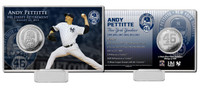 Andy Pettitte Retirement Day Silver Coin Card