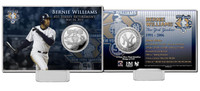 Bernie Williams Retirement Day Silver Coin Card