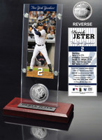 Derek Jeter Ticket and Minted Coin Desk Top Acrylic