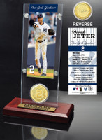 Derek Jeter Final Season Ticket & Bronze Coin Desk Top