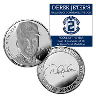 Derek Jeter Final Season Rookie of the Year Coin #3