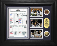 New York Yankees 2009 World Series Champs Game 6 Line Up Card 24KT Gold Coin Photo Mint