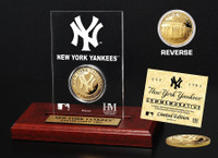 New York Yankees Gold Coin Etched Acrylic